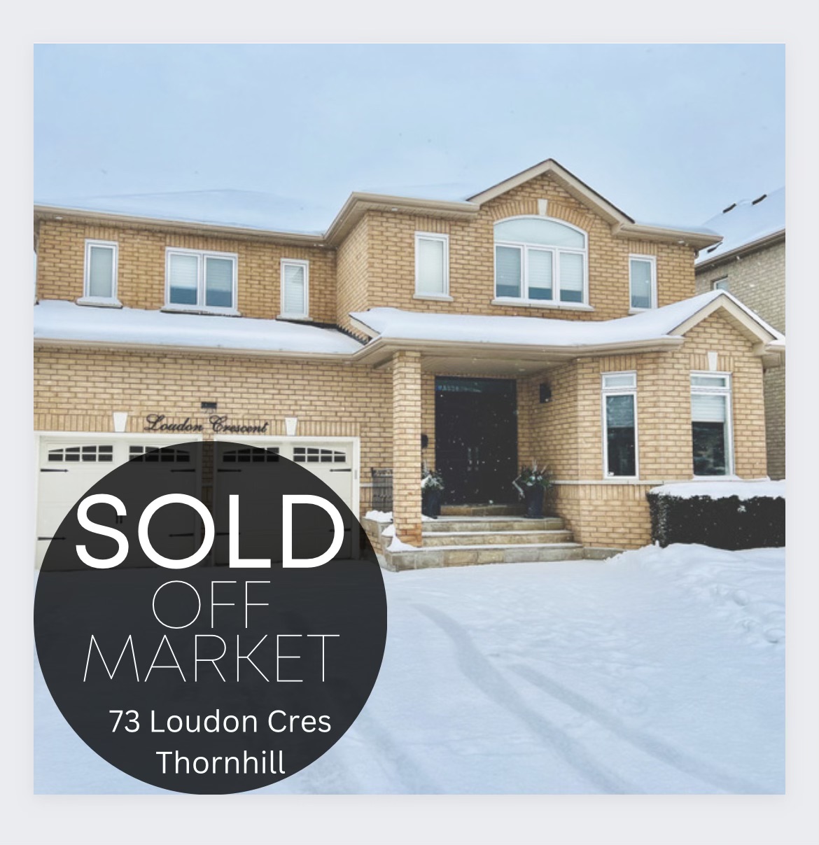 SOLD EXCLUSIVELY! Royal Lepage Your Community Realty